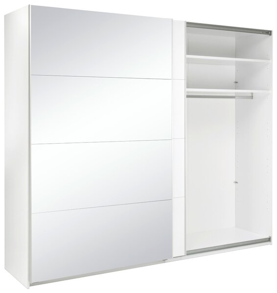 ŠATNÍ SKŘÍŇ S POSUVNÝMI DVEŘM, bílá, 250/210/62 cm MID.YOU - Šatní skříně, Online Only