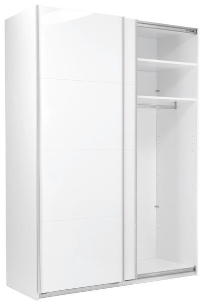 ŠATNÍ SKŘÍŇ S POSUVNÝMI DVEŘM, bílá, 150/210/62 cm MID.YOU - Šatní skříně, Online Only