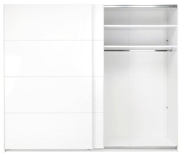 ŠATNÍ SKŘÍŇ S POSUVNÝMI DVEŘM, bílá, 250/210/62 cm MID.YOU - Šatní skříně, Online Only