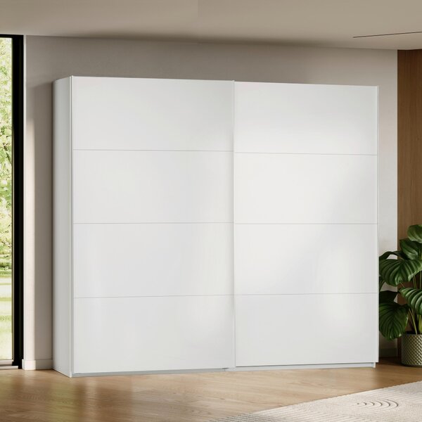 ŠATNÍ SKŘÍŇ S POSUVNÝMI DVEŘM, bílá, 250/210/62 cm MID.YOU - Šatní skříně, Online Only
