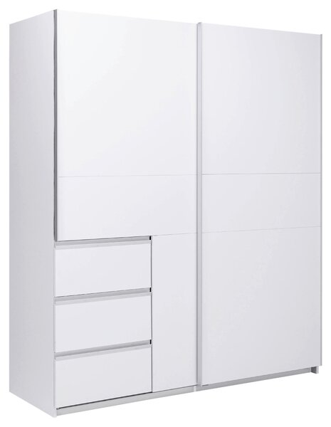 ŠATNÍ SKŘÍŇ S POSUVNÝMI DVEŘM, bílá, 175/210/61,5 cm P & B - Šatní skříně, Online Only