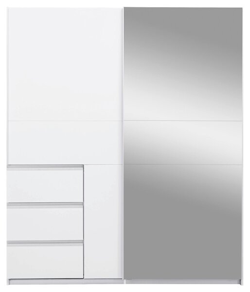 ŠATNÍ SKŘÍŇ S POSUVNÝMI DVEŘM, bílá, 175/210/61,5 cm P & B - Šatní skříně, Online Only