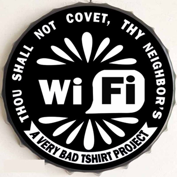 Víko cedule WiFi A very bad Tshirt Project