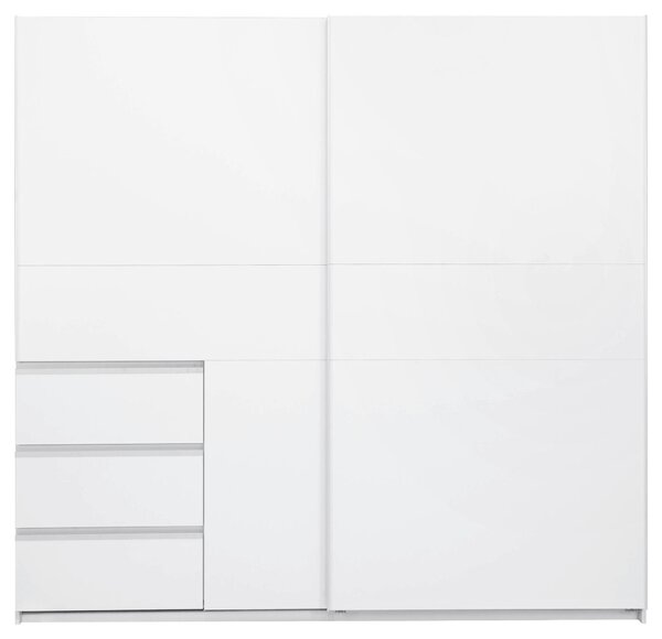 ŠATNÍ SKŘÍŇ S POSUVNÝMI DVEŘM, bílá, 215/210/61,5 cm P & B - Šatní skříně, Online Only