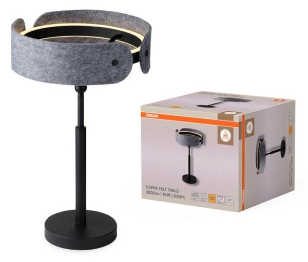 LEDVANCE stolní svítidlo Decor Curve Felt 19 W 3000 K tmavě šedé