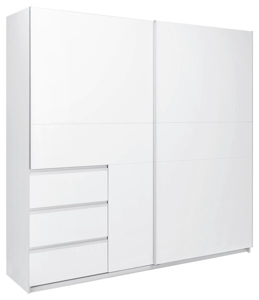 ŠATNÍ SKŘÍŇ S POSUVNÝMI DVEŘM, bílá, 215/210/61,5 cm P & B - Šatní skříně, Online Only