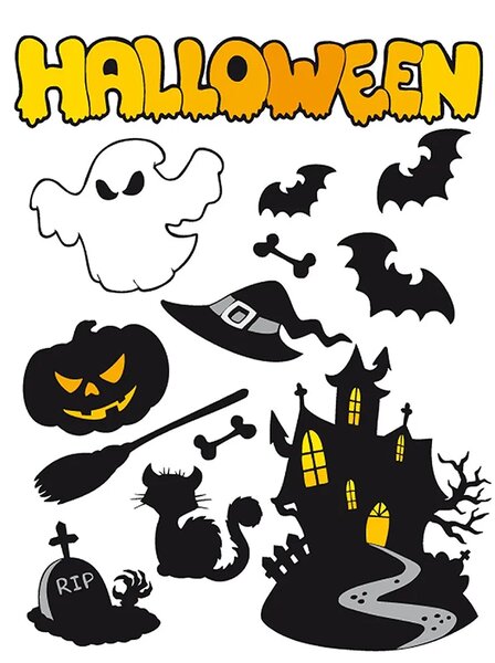 Samolepka na zeď Halloween | 65 x 85 cm | DH1010
