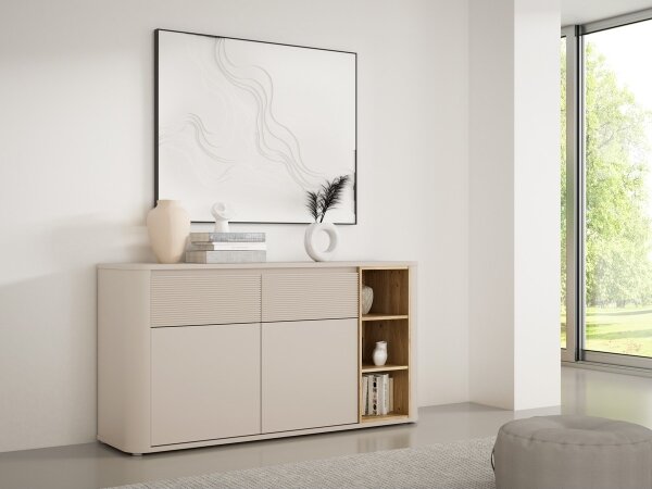 Komoda INAR 160x83x41 cm béžová/dub