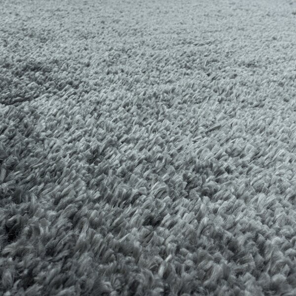 Kusový koberec Fluffy Shaggy 3500 light grey kruh 200x200 cm