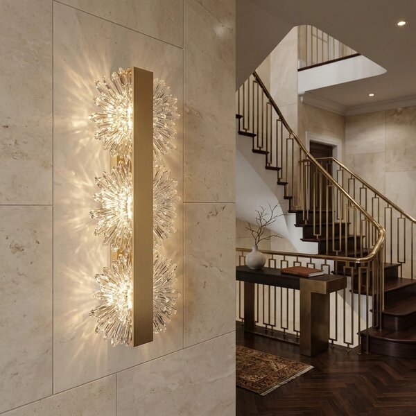Toolight Nástěnné LED osvětlení G149-3W zlaté kartáčované
