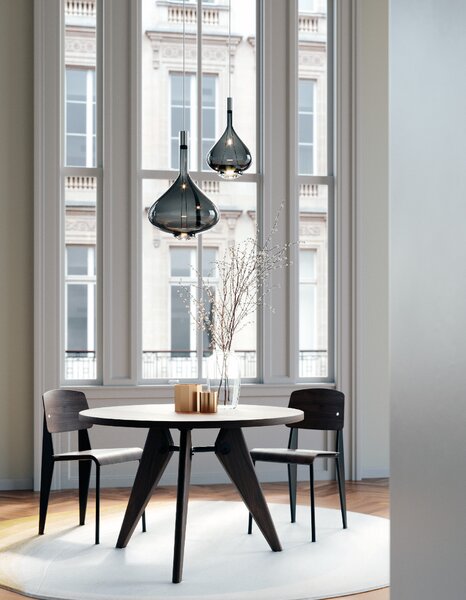 Lodes Designové závěsné LED svítidlo SKY-FALL MEDIUM, 12W, v. 38,2 cm, CRI90 Barva: Kouřová, Teplota světla: 2700K, Barva konstrukce: Chrom