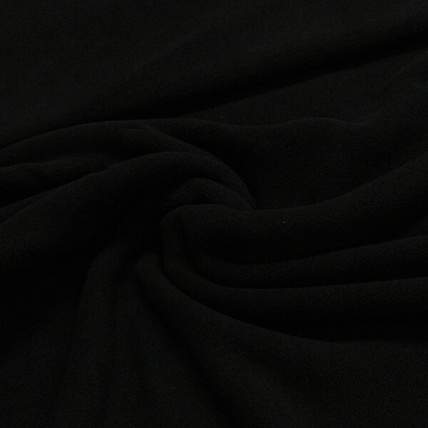 Fleece (flís) 001 jednobarevná uni černá, š.150cm (látka v metráži)