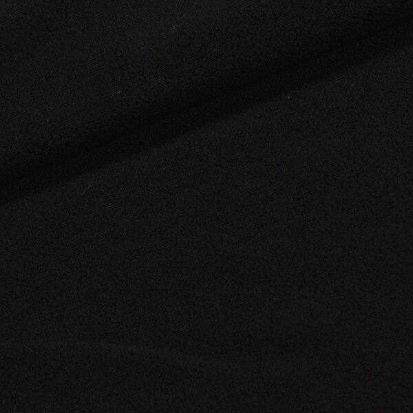 Fleece (flís) 001 jednobarevná uni černá, š.150cm (látka v metráži)
