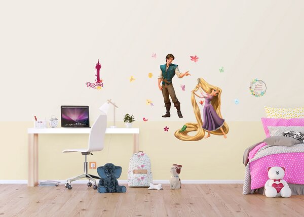 Dětská samolepka na zeď Disney Locika a Flynn | 65 x 85 cm | DDK852