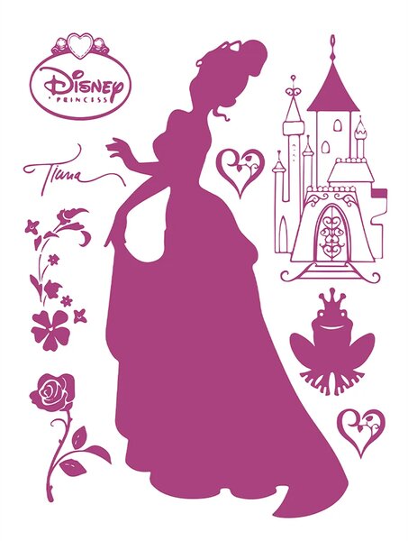 Dětská samolepka na zeď Disney Princezna a žabák | 65 x 85 cm | DDK873