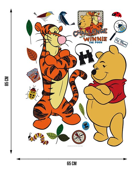 Dětská samolepka na zeď Disney Medvídek Pú – Výzva | 65 x 85 cm | DDK866