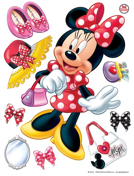 Dětská samolepka na zeď Disney Minnie Nakupuje | 65 x 85 cm | DDK1703