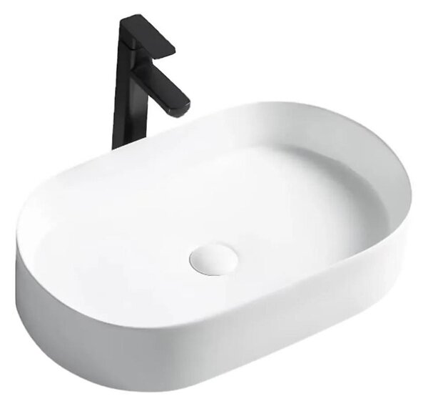 REA-U1055 - Umyvadlo na desku NADIA 38,5x61 cm keramika/lesklá bílá