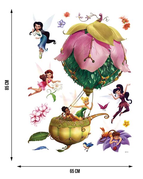 Dětská samolepka na zeď Disney Víly v Balónu | 65 x 85 cm | DDK884