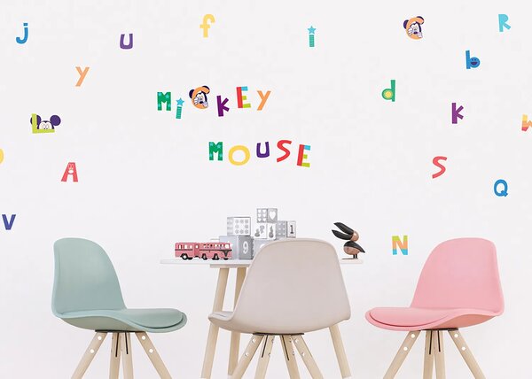 Dětská samolepka na zeď Disney Myšák Mickey – abeceda | 65 x 85 cm | DDK895