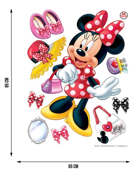 Dětská samolepka na zeď Disney Minnie Nakupuje | 65 x 85 cm | DDK1703