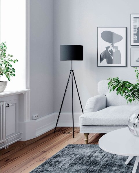 ByRydens 4100700-4000 - Stojací lampa RINA 1xE27/5W/230V černá