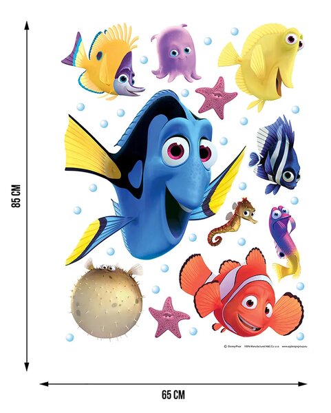 Dětská samolepka na zeď Disney Hledá se Nemo | 65 x 85 cm | DDK1705