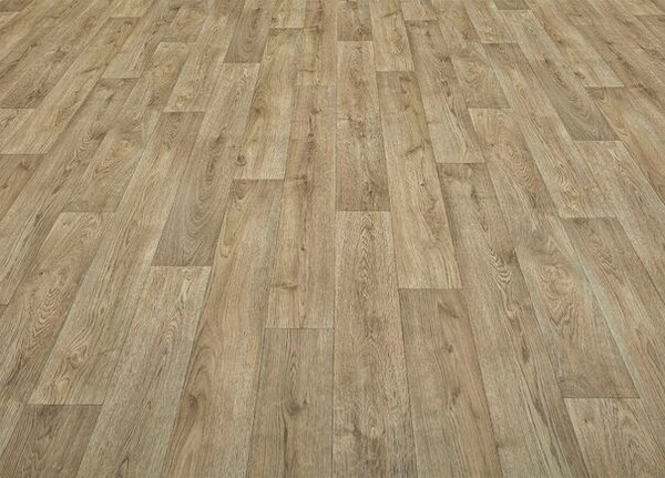 Breno PVC LINETEX Tavel 530 – tmavé dřevo, šíře 300 cm