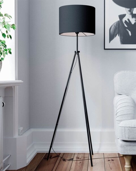 ByRydens 4100700-4000 - Stojací lampa RINA 1xE27/5W/230V černá