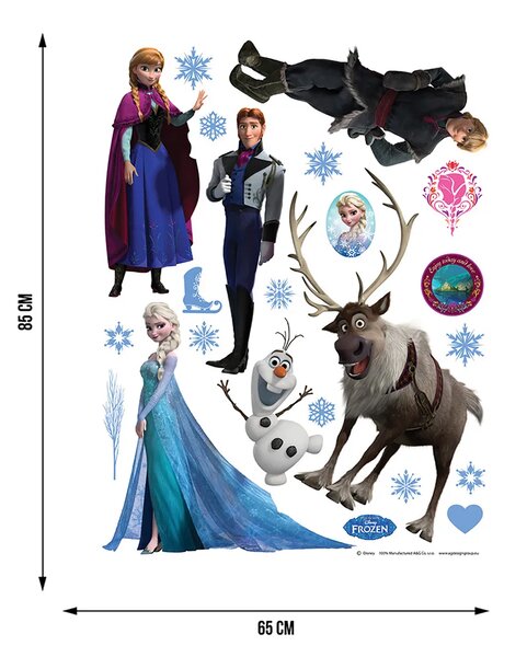 Dětská samolepka na zeď Disney Frozen – Všichni Přátelé | 65 x 85 cm | DDK1776