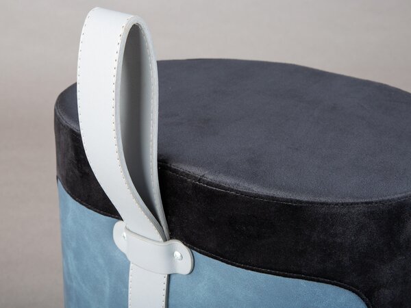 TABURET, plast, textil, kompozitní dřevo, 38/43/32,5 cm MID.YOU - Online Only lavice, Online Only