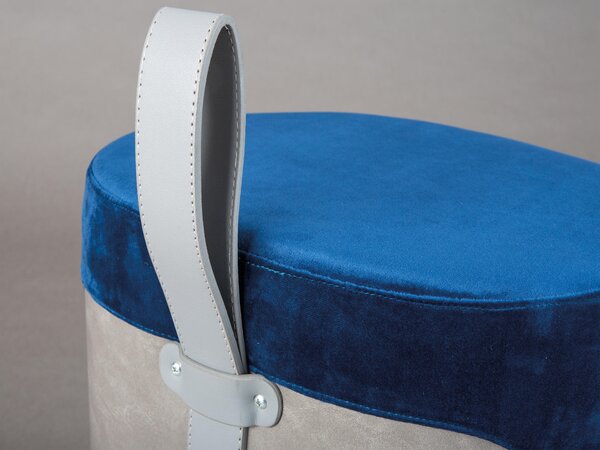 TABURET, plast, textil, kompozitní dřevo, 38/43/32,5 cm MID.YOU - Online Only lavice, Online Only