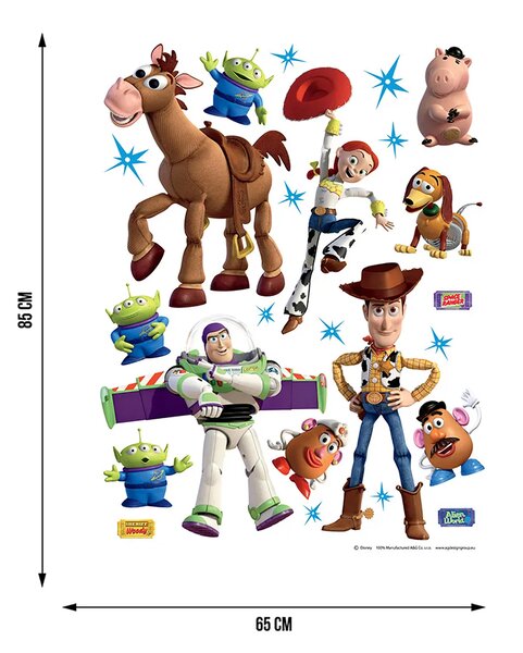 Dětská samolepka na zeď Disney Toy Story | 65 x 85 cm | DDK1771