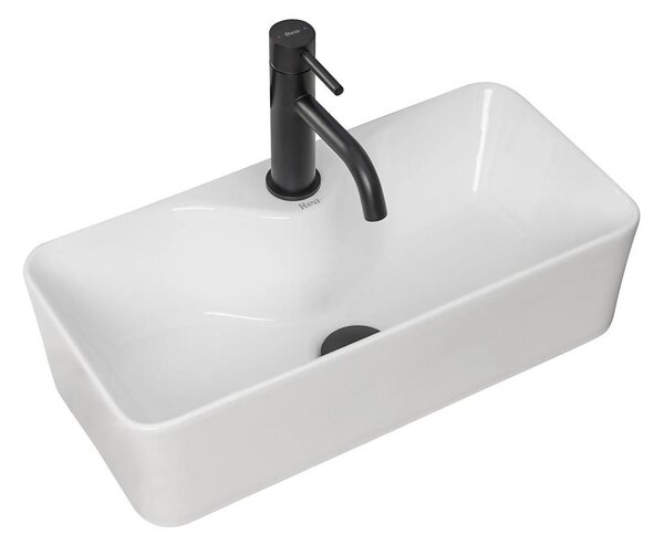REA-U0699 - Umyvadlo na desku MERY 25x50,5 cm keramika/lesklá bílá