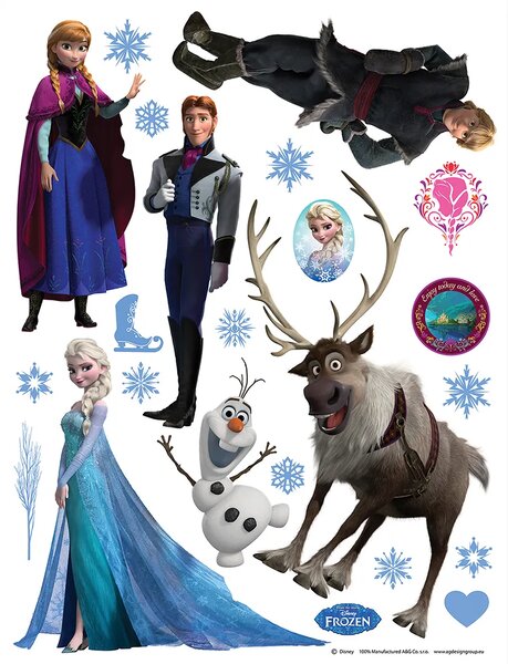 Dětská samolepka na zeď Disney Frozen – Všichni Přátelé | 65 x 85 cm | DDK1776