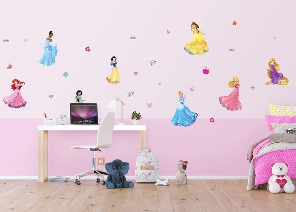 Dětská samolepka na zeď Disney Kreslené Princezny | 65 x 85 cm | DDK1722