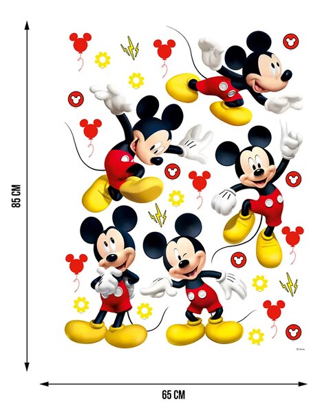 Dětská samolepka na zeď Disney Myšák Mickey | 65 x 85 cm | DDK2311