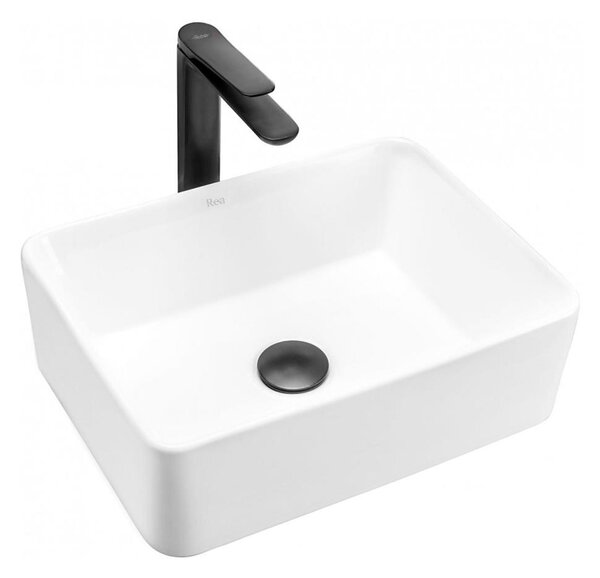 REA-U0952 - Umyvadlo na desku ANITA MINI 31x41 cm keramika/lesklá bílá