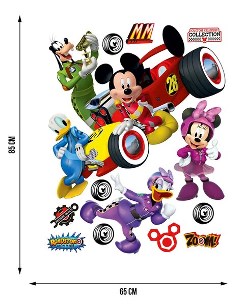 Dětská samolepka na zeď Disney Mickey v Autě | 65 x 85 cm | DDK2309