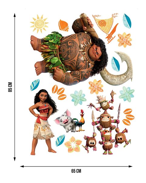 Dětská samolepka na zeď Disney Vaiana (Moana) | 65 x 85 cm | DDK2302