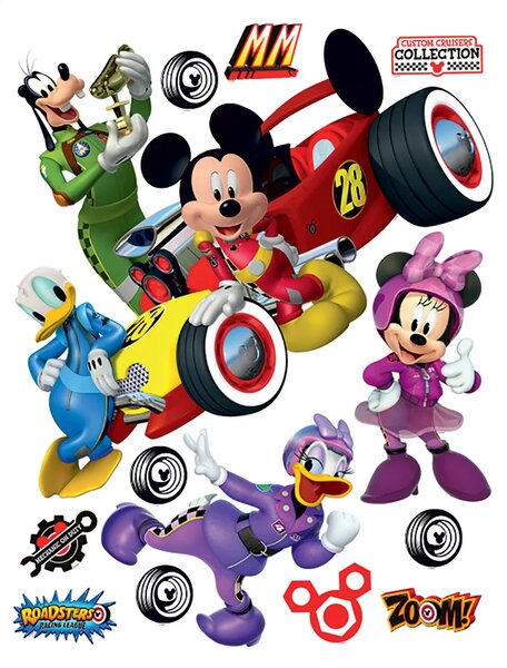 Dětská samolepka na zeď Disney Mickey v Autě | 65 x 85 cm | DDK2309
