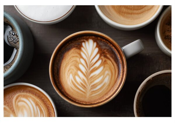 Obraz kávové umění s latté