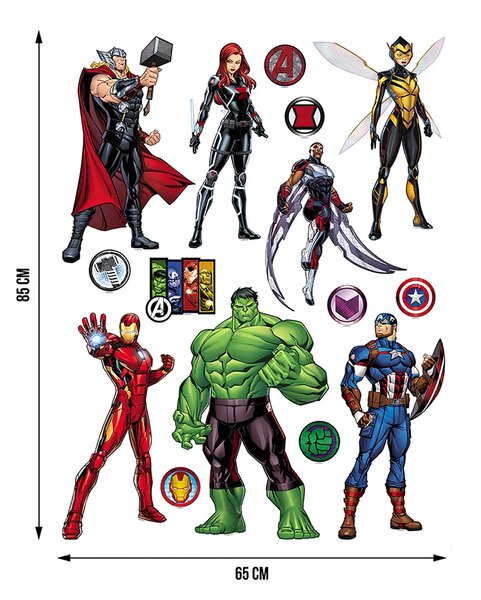 Dětská samolepka na zeď Marvel Avengers, Disney | 65 x 85 cm | DDK2326