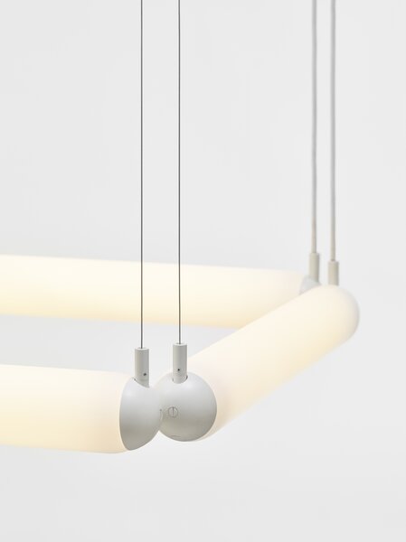 Brokis Závěsné svítidlo Puro Contour square 600, PC1057 Stmívání, řízení: ON/OFF (bez stmívání), Barva skla: Triplex opál, Povrchová úprava baldachýnu a montury: kov - černý matný komaxit