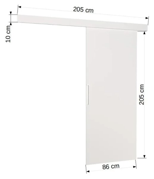 Posuvné nástěnné dveře DAAN 86 choco (86 x 205) cm – záruka 4 roky