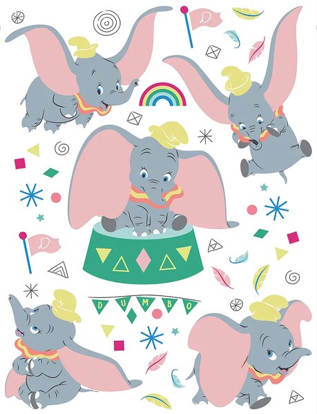 Dětská samolepka na zeď Disney Dumbo | 65 x 85 cm | DDK2320
