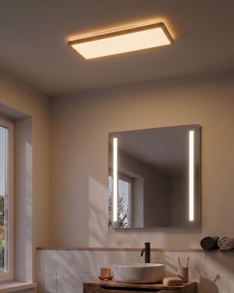 LED stropní světlo ARDENZA s dálkovým ovládáním se stmívačem Světle hnědá