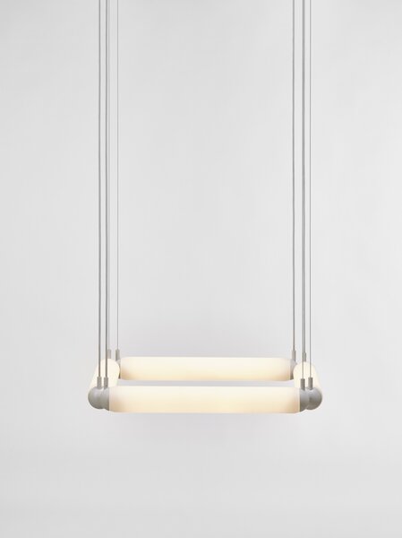 Brokis Závěsné svítidlo Puro Contour square 600, PC1057 Stmívání, řízení: ON/OFF (bez stmívání), Barva skla: Triplex opál, Povrchová úprava baldachýnu a montury: kov - černý matný komaxit
