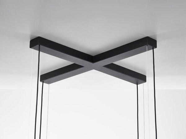 Brokis Závěsné svítidlo Puro Contour square 600, PC1057 Stmívání, řízení: ON/OFF (bez stmívání), Barva skla: Triplex opál, Povrchová úprava baldachýnu a montury: kov - černý matný komaxit