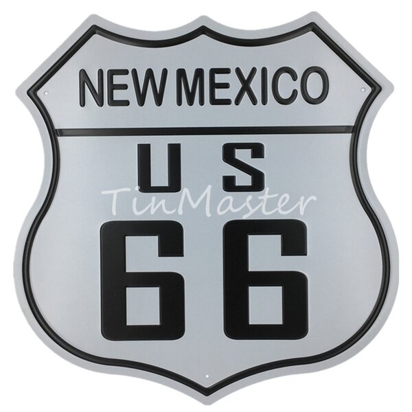 Ceduľa New Mexico US 66 štít 30x30 cm Plechová tabuľa